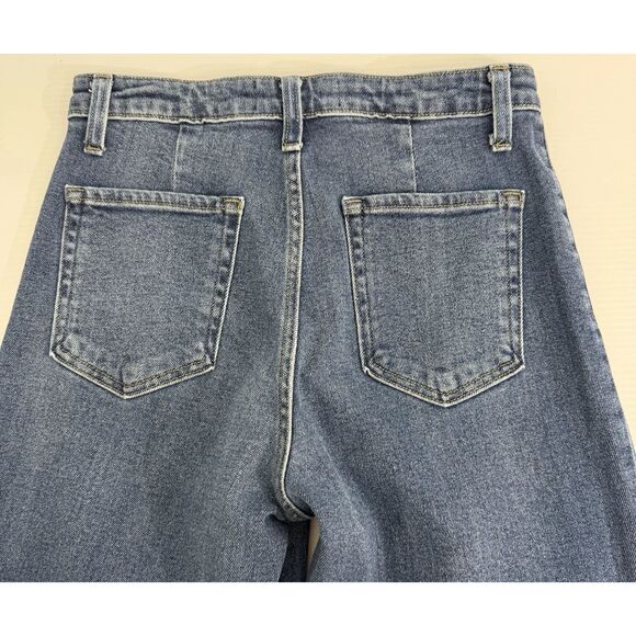 Just Black Denim Wide Leg High Rise Blue Jeans Womens 30 (Fit 29x28) Made in USA - Picture 4 of 11